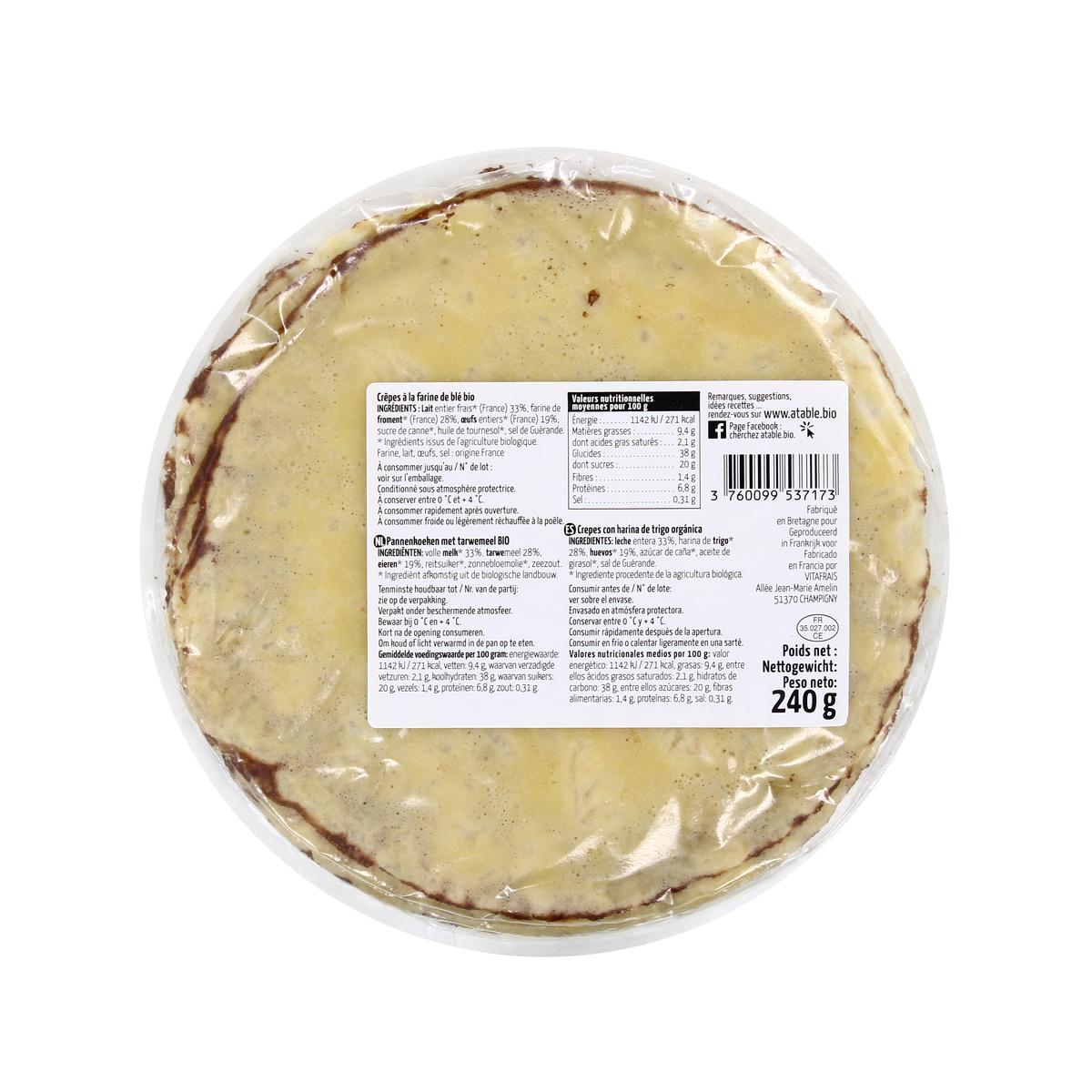 3760099537173 - A Table - Crêpes Bio à la Farine Blé