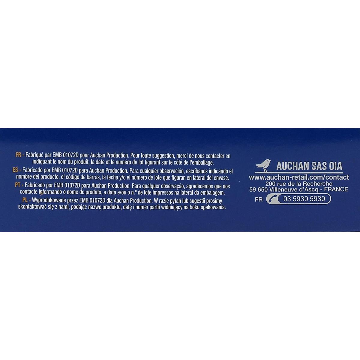 3596710517473 - Auchan - Barre cookie biscuits au chocolat au lait x6