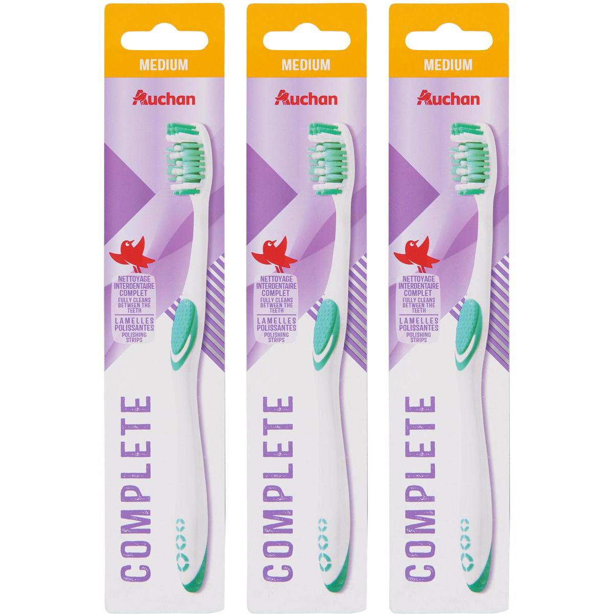 2050000407673 - Auchan - Brosse à dents medium complete