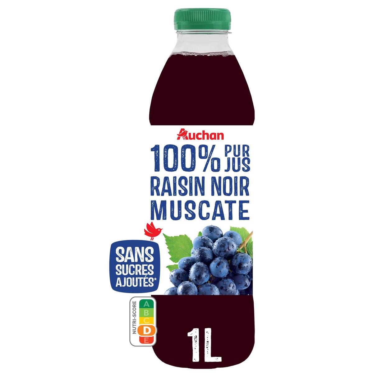 3596710178773 - Auchan - Pur jus de raisin noir muscaté sans sucres ajoutés