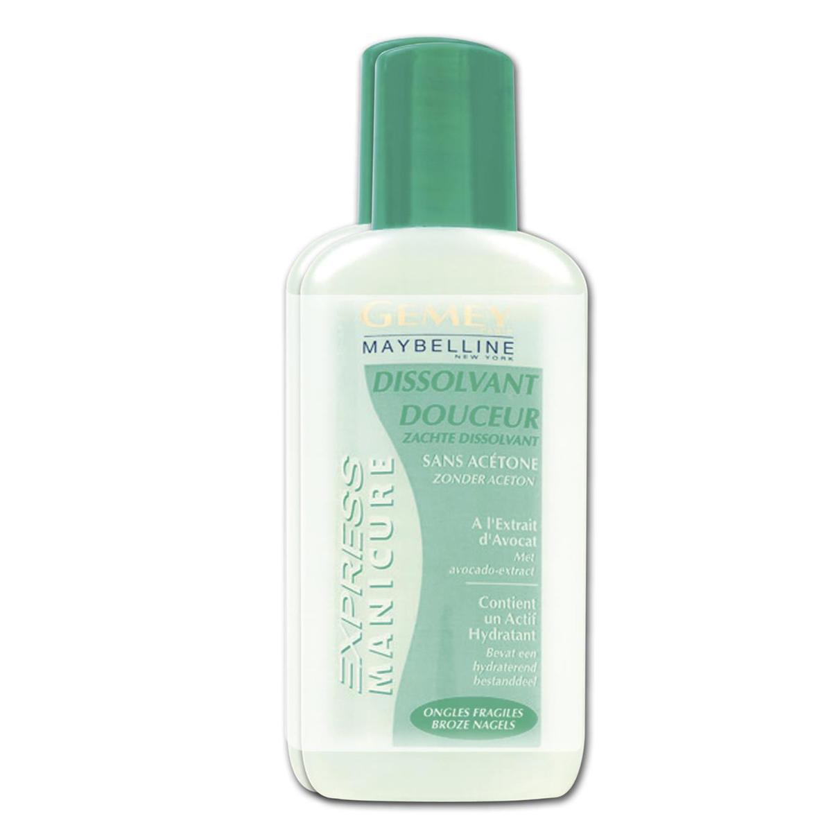 3017566800774 - Gemey Maybelline - Dissolvant douceur sans acétone - Ongles fragiles