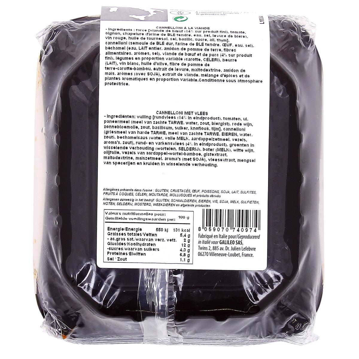8059070740974 - Galileo - L'Italie des Saveurs - Cannelloni à la Viande