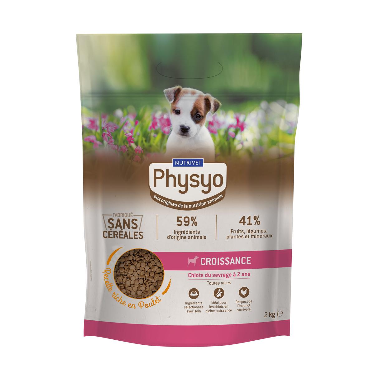 3760080533474 - Physyo by Nutrivet - Croquettes Poulet sans Céréales Croissance pour Chiot