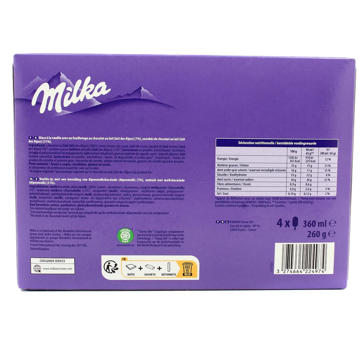 3274664224974 - Milka - Bâtonnets Milka Vanille Chocolat
