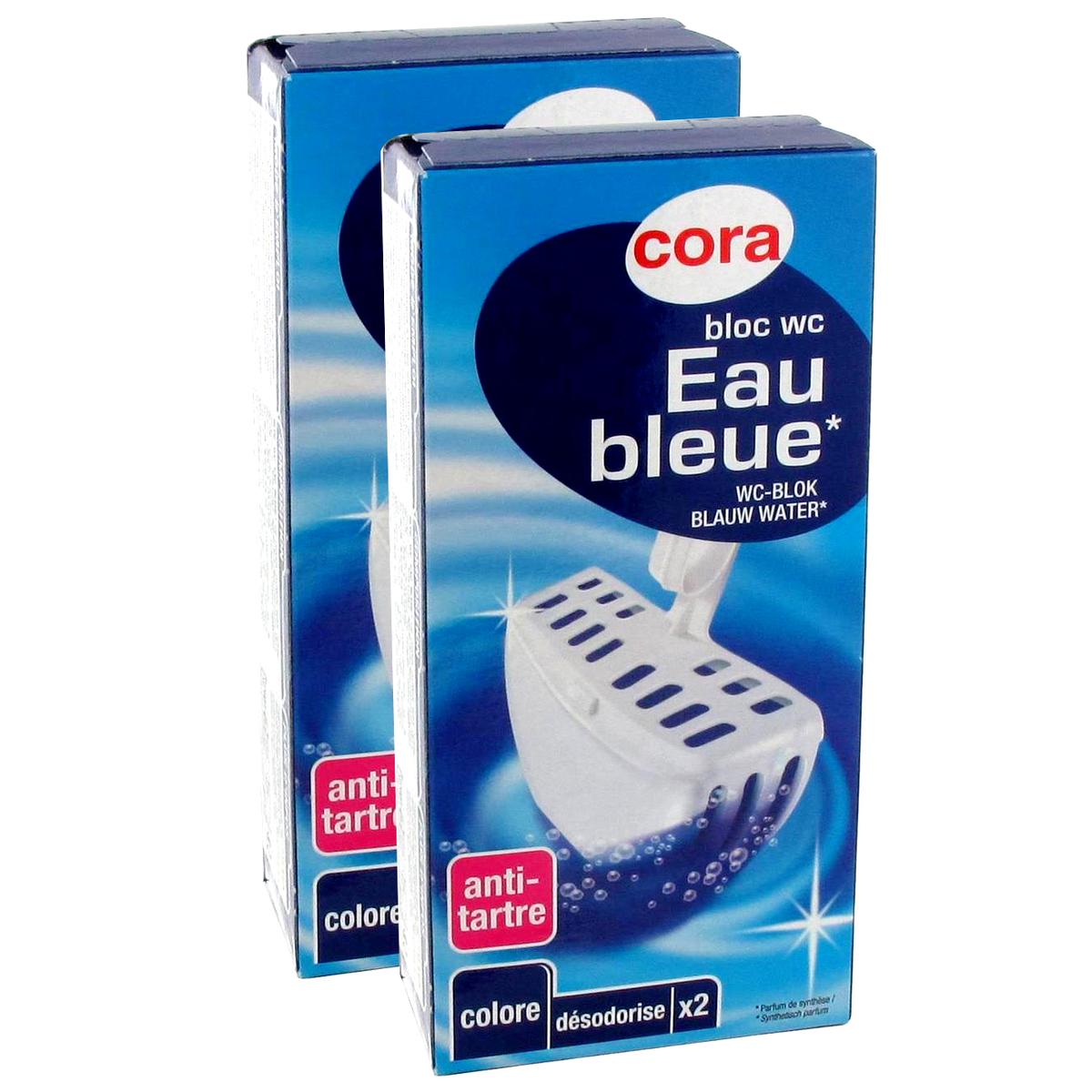 Achat Promotion Cora Blocs WC eau bleue, Lot de 2 paquets de 2 pièces