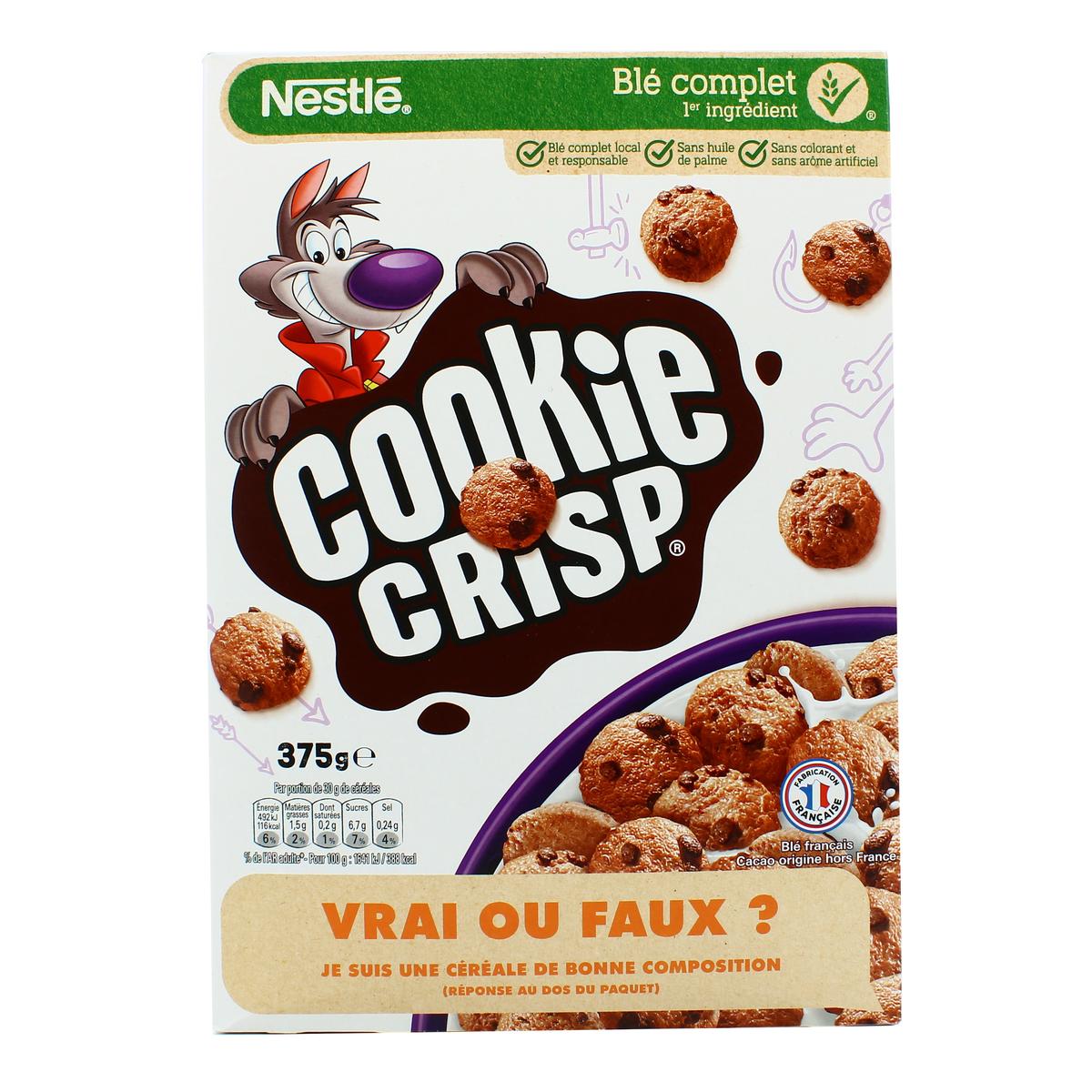 Livraison à Domicile Nestlé Cookies Crisp Céréales Complètes 375g