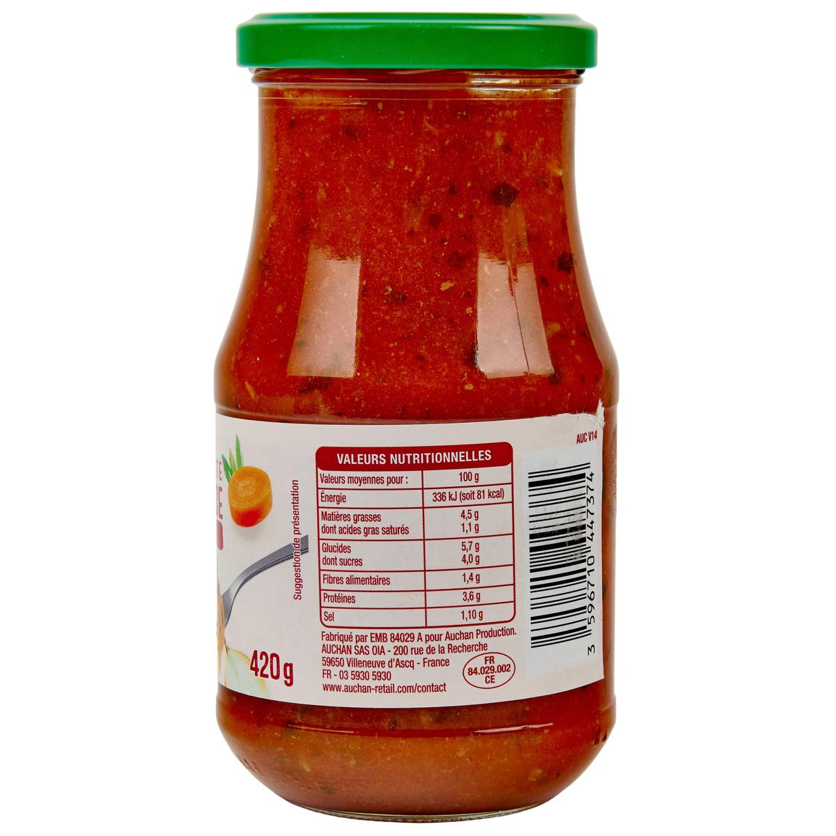 3596710447374 - Auchan - Sauce bolognaise origine France en bocal