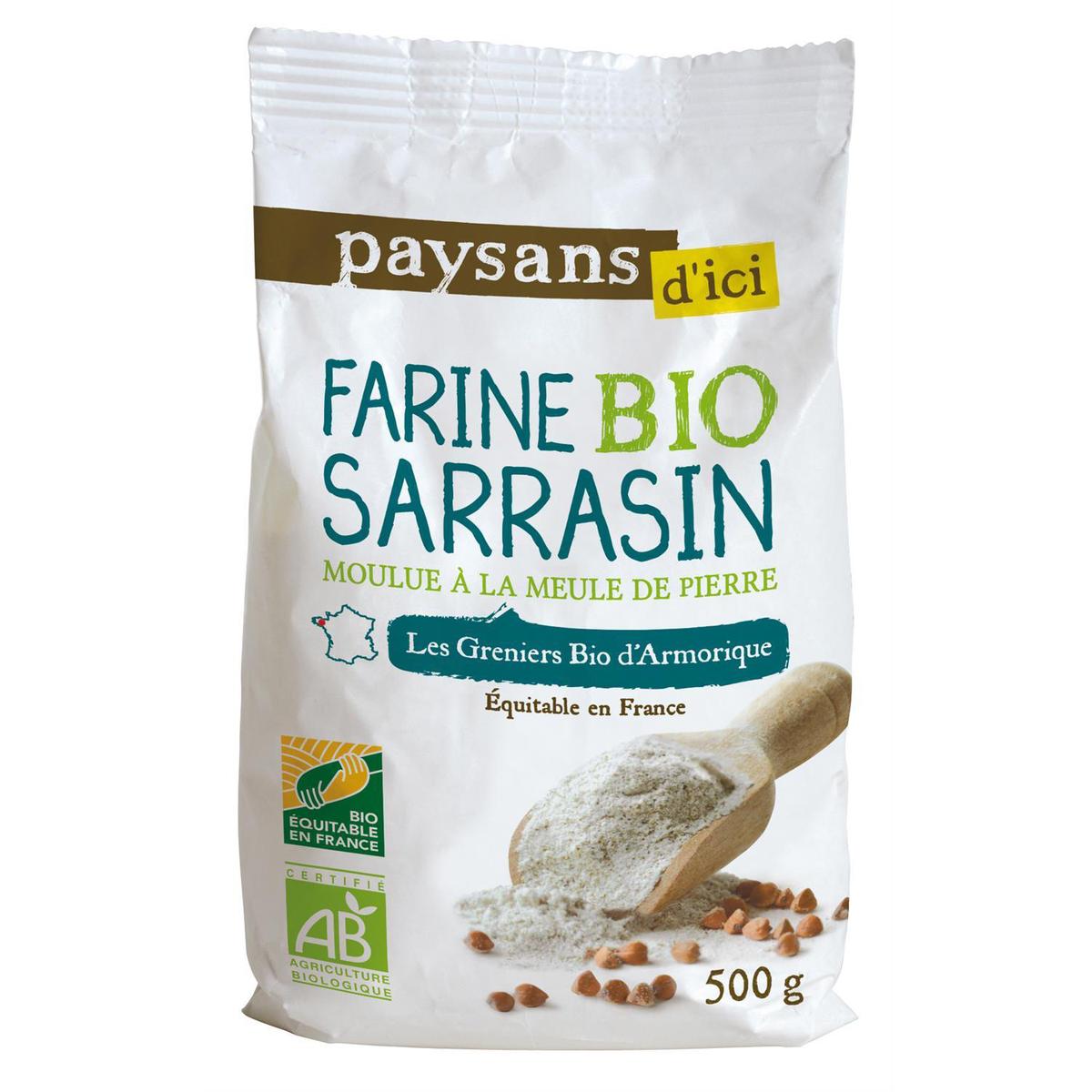 3760278860375 - Paysans d'ici - Commerce Equitable - Farine de Sarrasin Bio d'Armorique