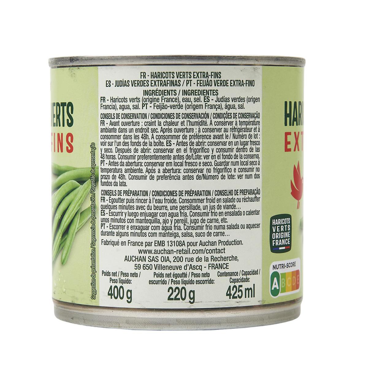 3596710431175 - Auchan - Haricots verts extra-fins
