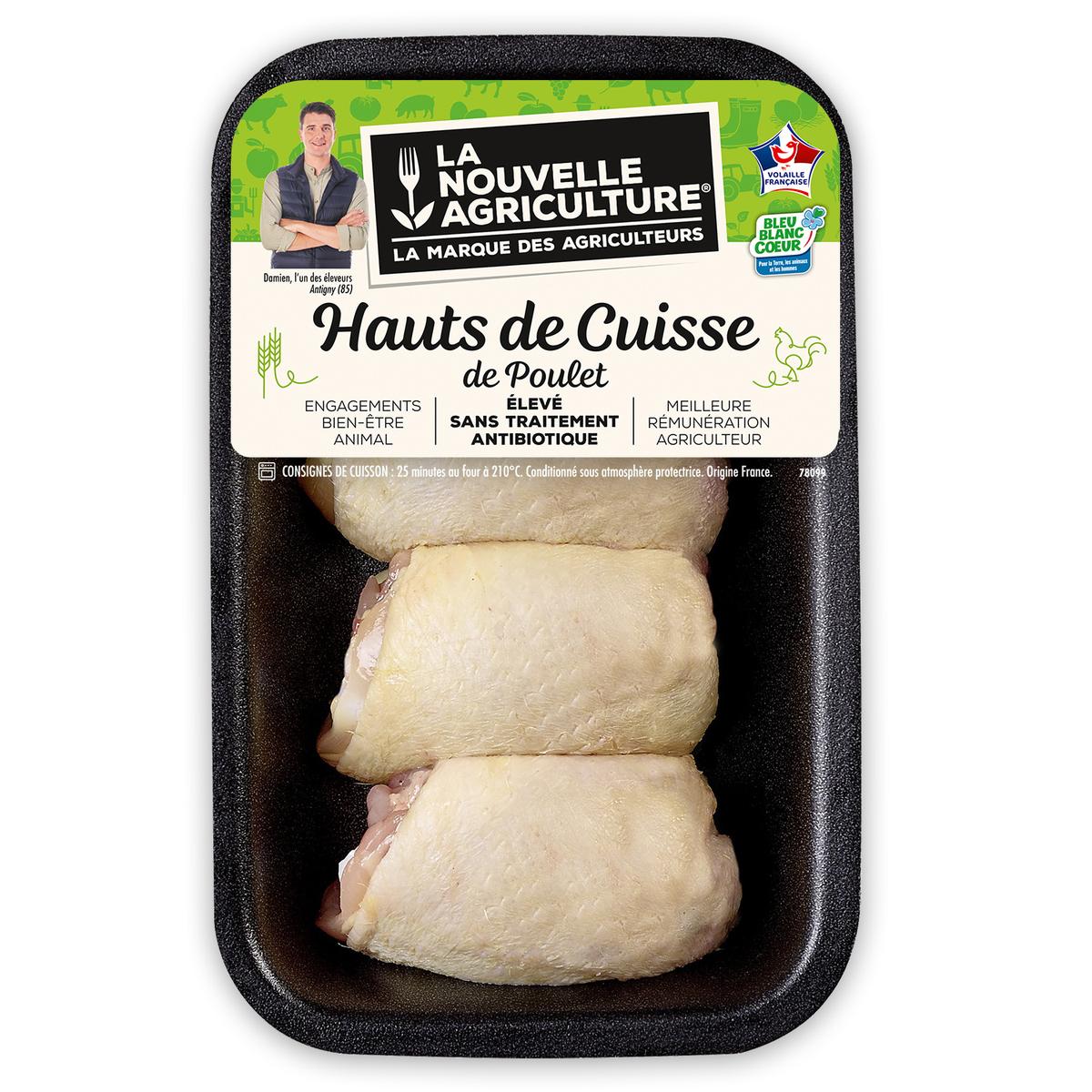 3435660748875 - La Nouvelle Agriculture - Hauts de Cuisse de Poulet Jaune Bleu Blanc Coeur