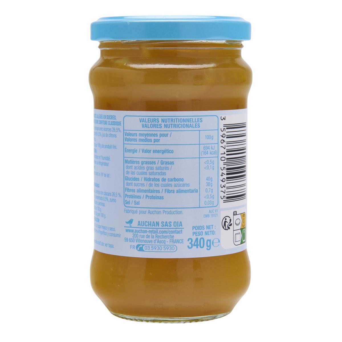 3596710549375 - Auchan - Marmelade allégée d'Orange 35% de fruits