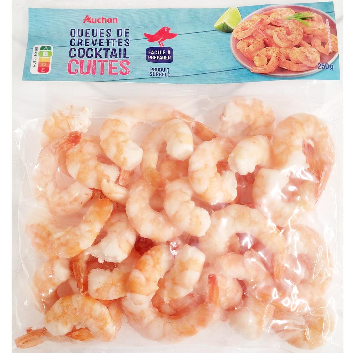 3254566480876 - Auchan - Queues de crevettes cocktail cuites