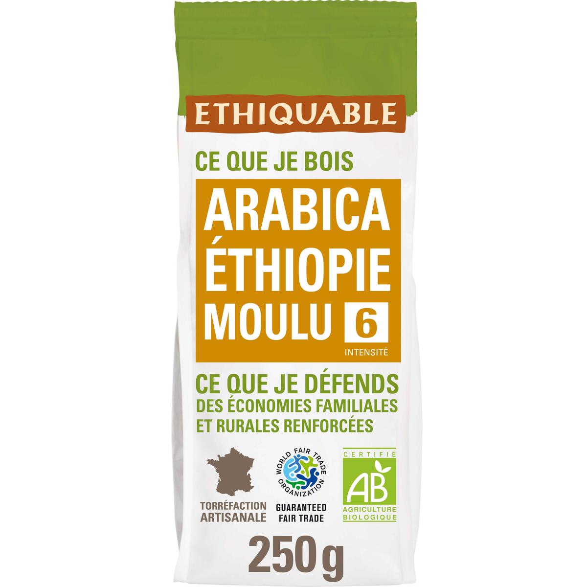 3760091725776 - Ethiquable - Commerce Equitable - Café Moulu Arabica Bio d'Ethiopie 