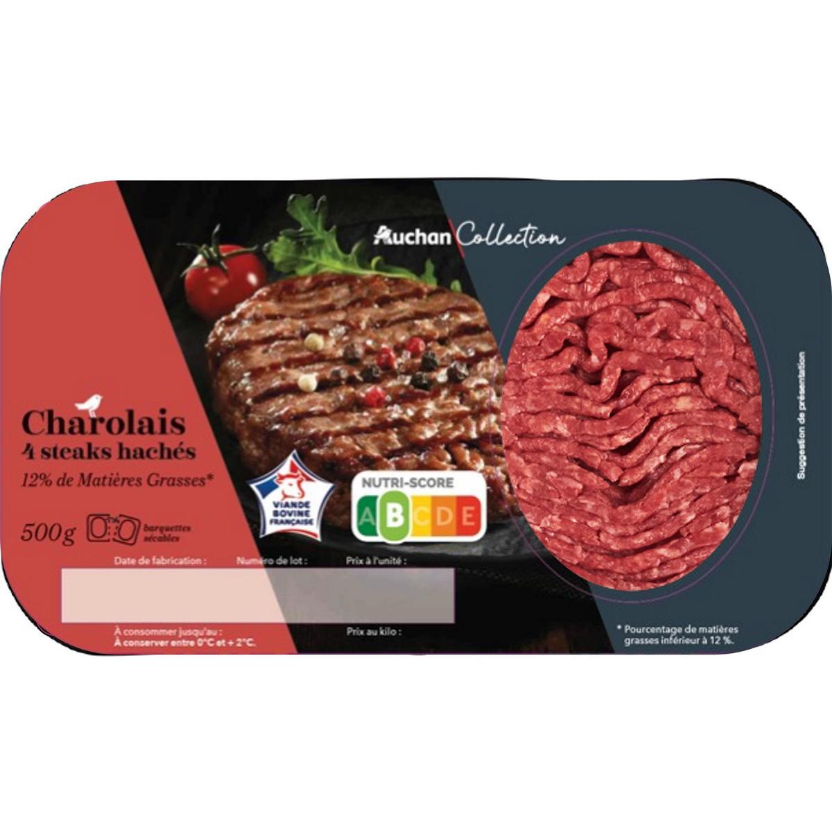 3254561388276 - Auchan Collection - Steaks Hachés Charolais 12%mg