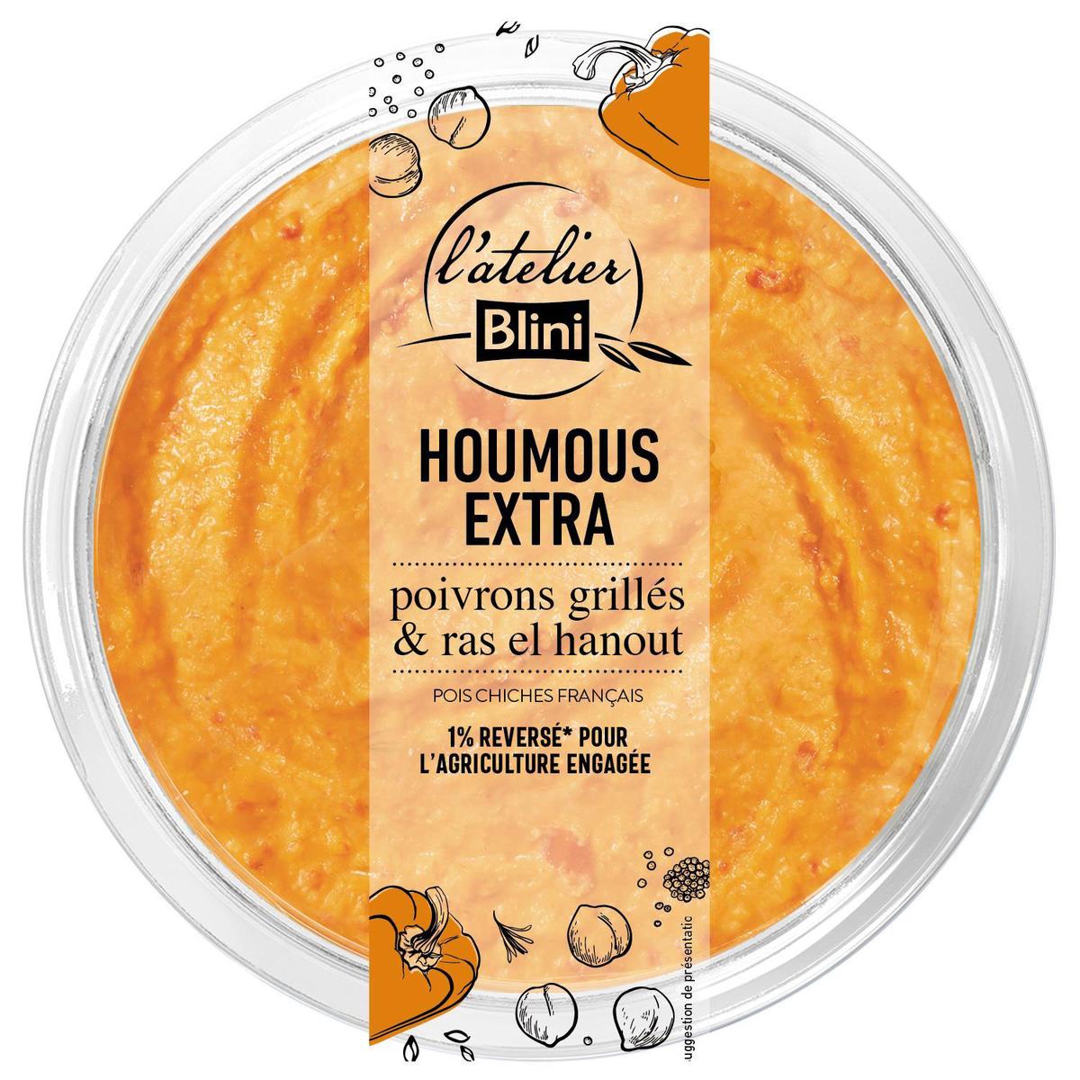 3292070008476 - Atelier Blini - Houmous Extra Poivrons grillés & Ras El Hanout