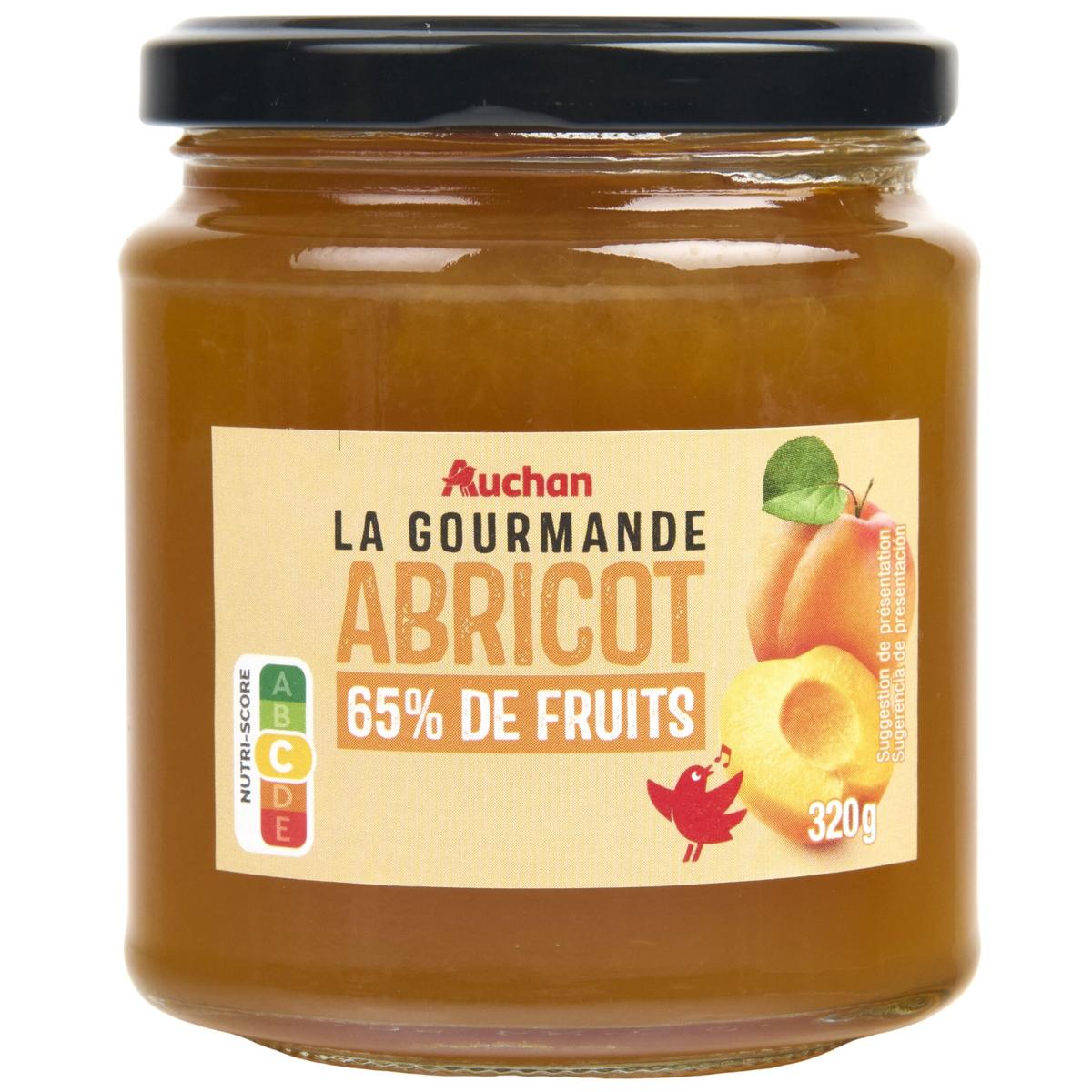 3596710549276 - Auchan - La Gourmande confiture à l'abricot 65% de fruits