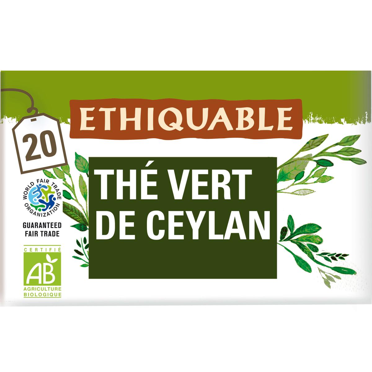 3760091720177 - Ethiquable - Commerce Equitable - Thé vert Bio du Vietnam - 20 sachets