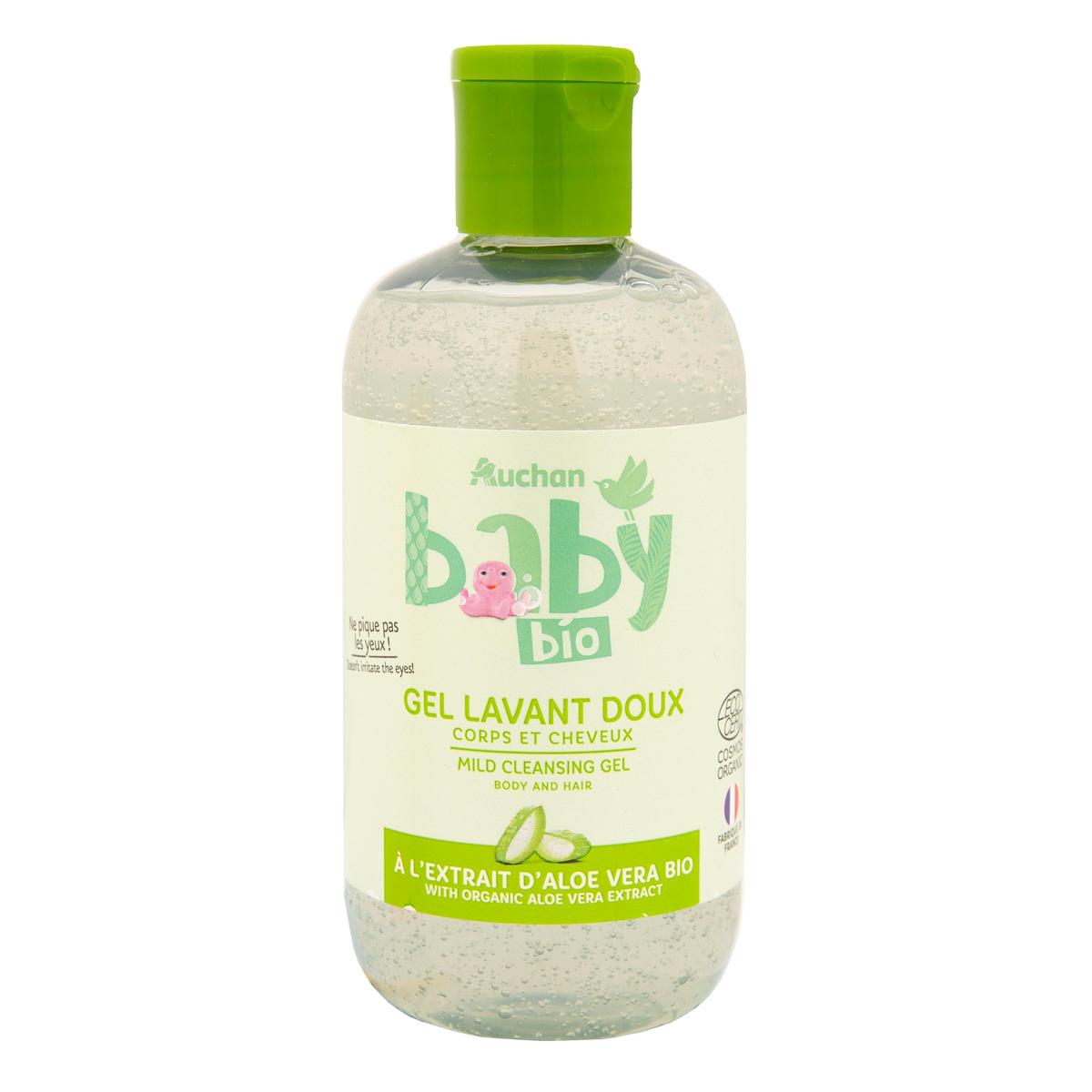 3245678041277 - Auchan Baby Bio - Gel lavant doux à l'aloé vera bio pour bébé