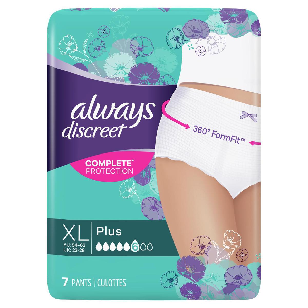 8001090893277 - Always Discreet - Culotte Fuites Urinaires Plus Taille XL