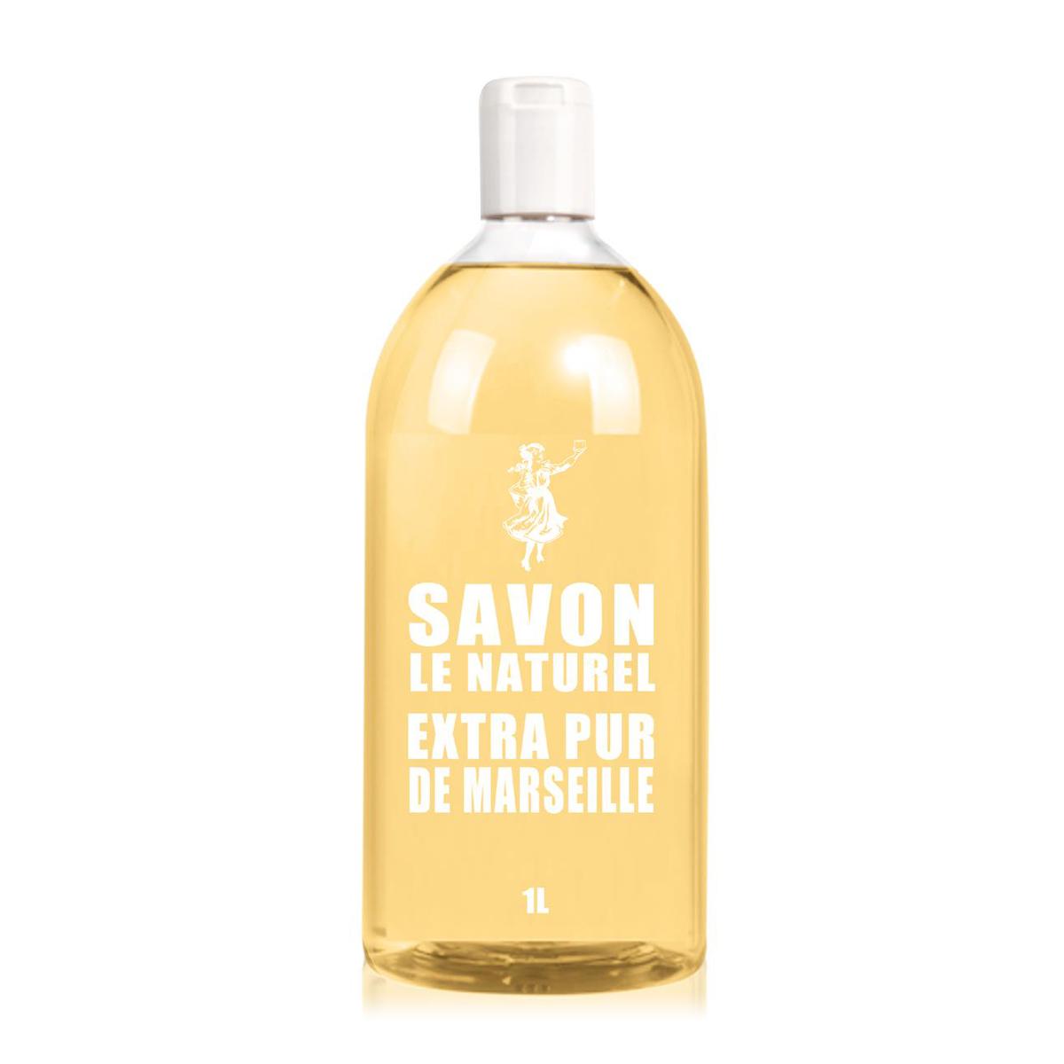 Savon Liquide Extra Pur de Marseille Recharge Universelle SAVON LE NATUREL  Flacon 1000 ml - Super U, Hyper U, U Express 