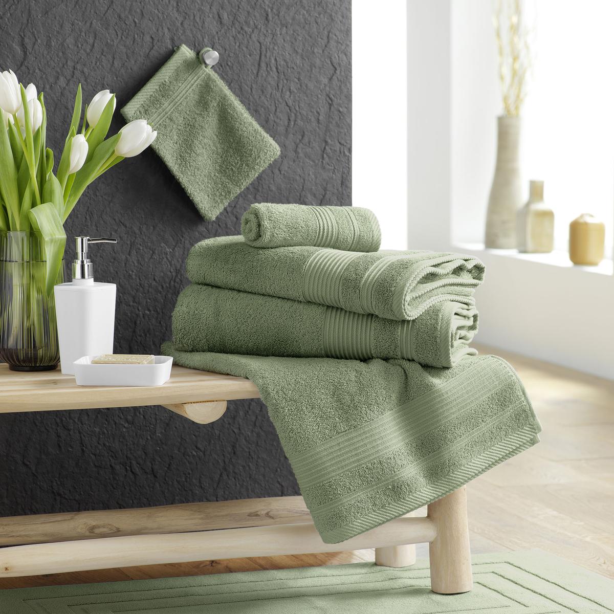 3574388015477 - Douceur D Interieur - Drap de bain éponge fougère