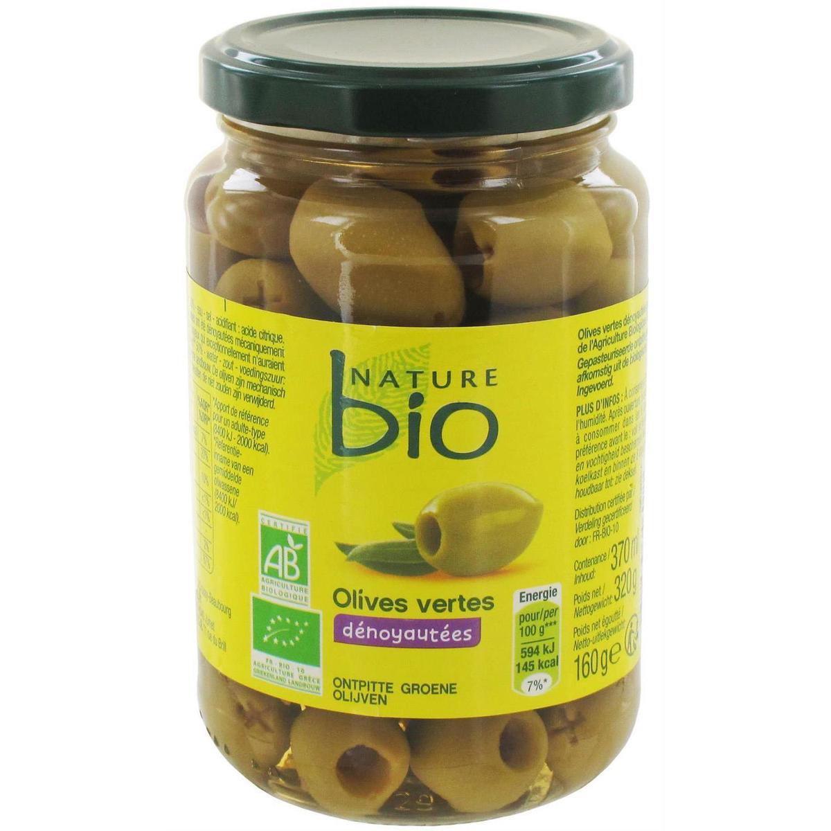 3257983346077 - Nature Bio - Olives Vertes Dénoyautées Bio