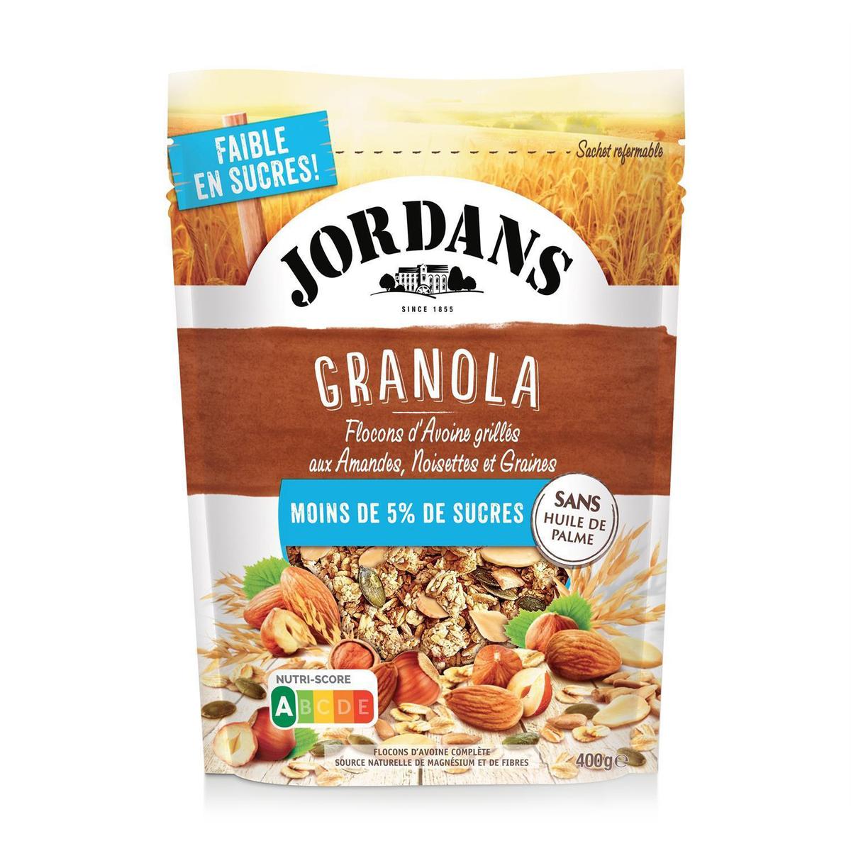 Jordans Granola flocons d'avoine grillés, amandes, noix du Brésil