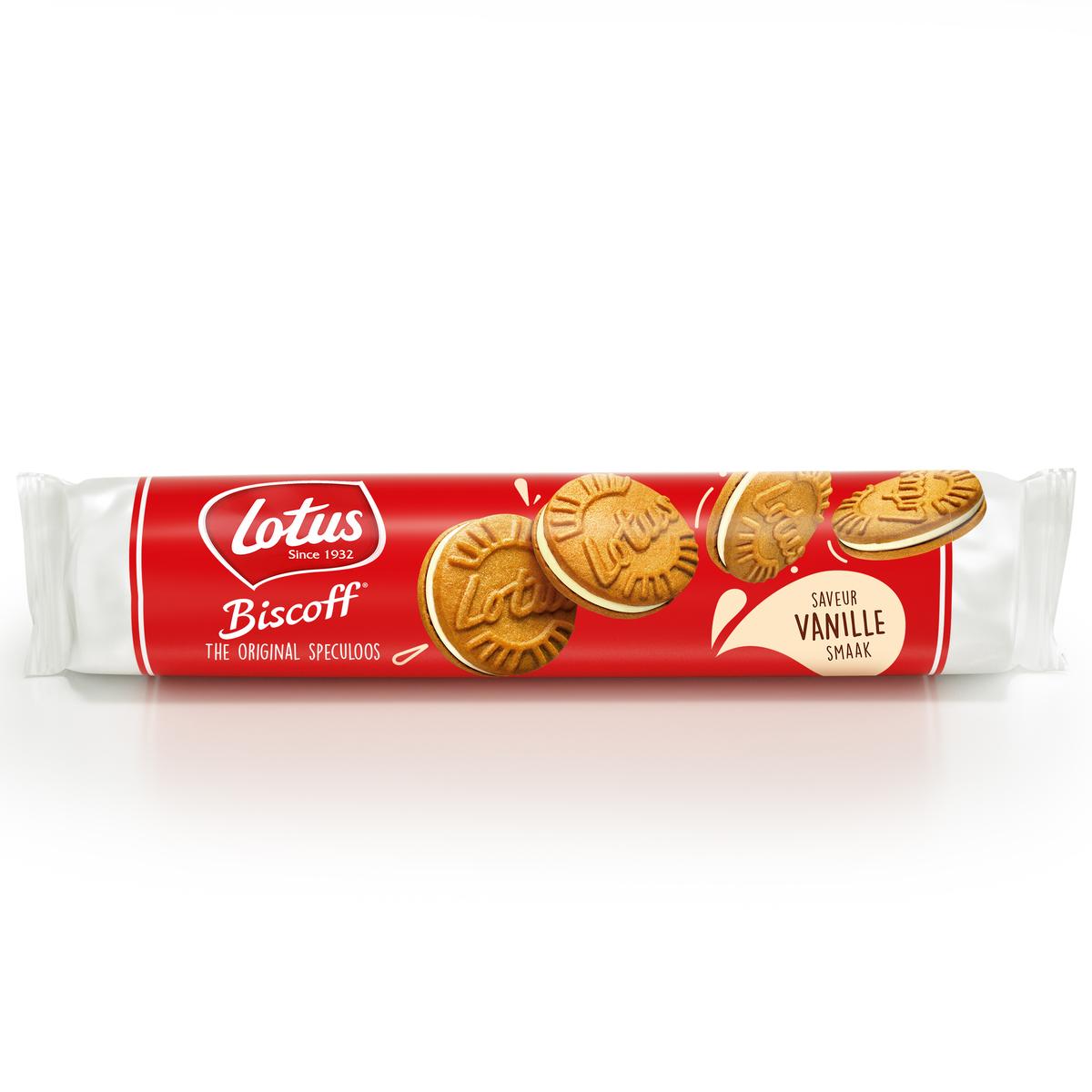 Biscuits fourrés crème spéculoos LOTUS BISCOFF : le paquet de 150g