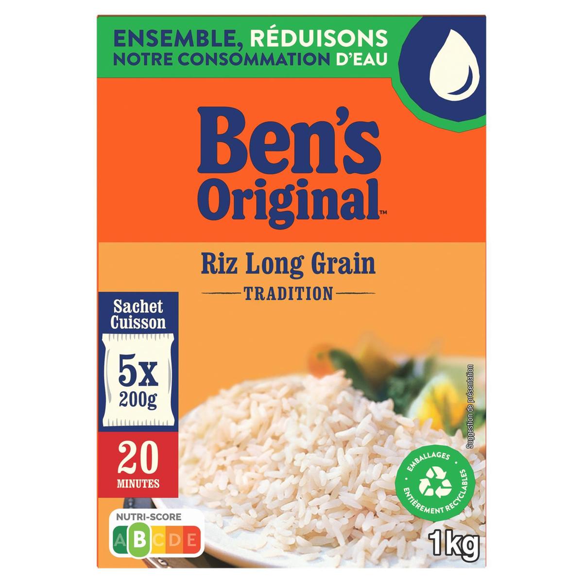 BEN'S ORIGINAL Riz long grain sachet cuisson