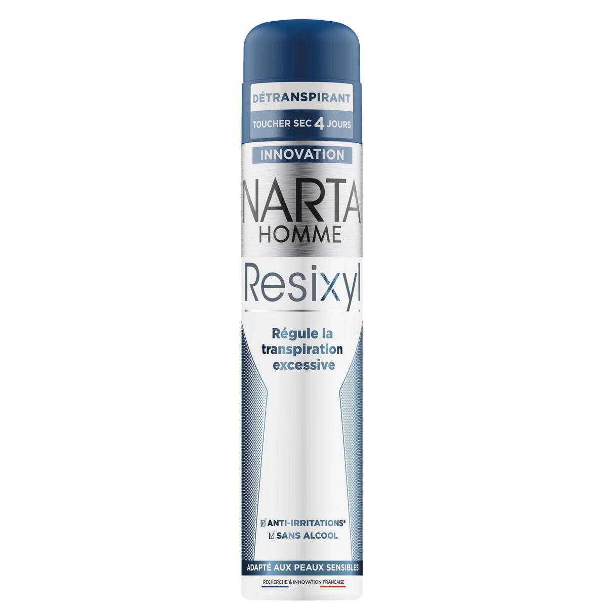 3600551159577 - Narta Homme - Déodorant Homme spray Anti-transpirant Efficacité 4 jours Resixyl
