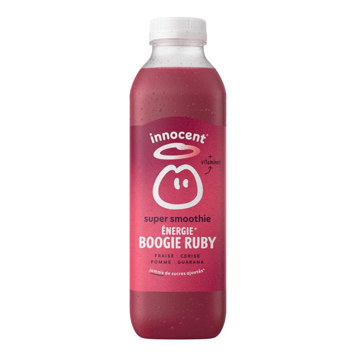 5038862239677 - innocent - Super Smoothie Energy, Fraise, Cerise, Guarana & Graines de Lin
