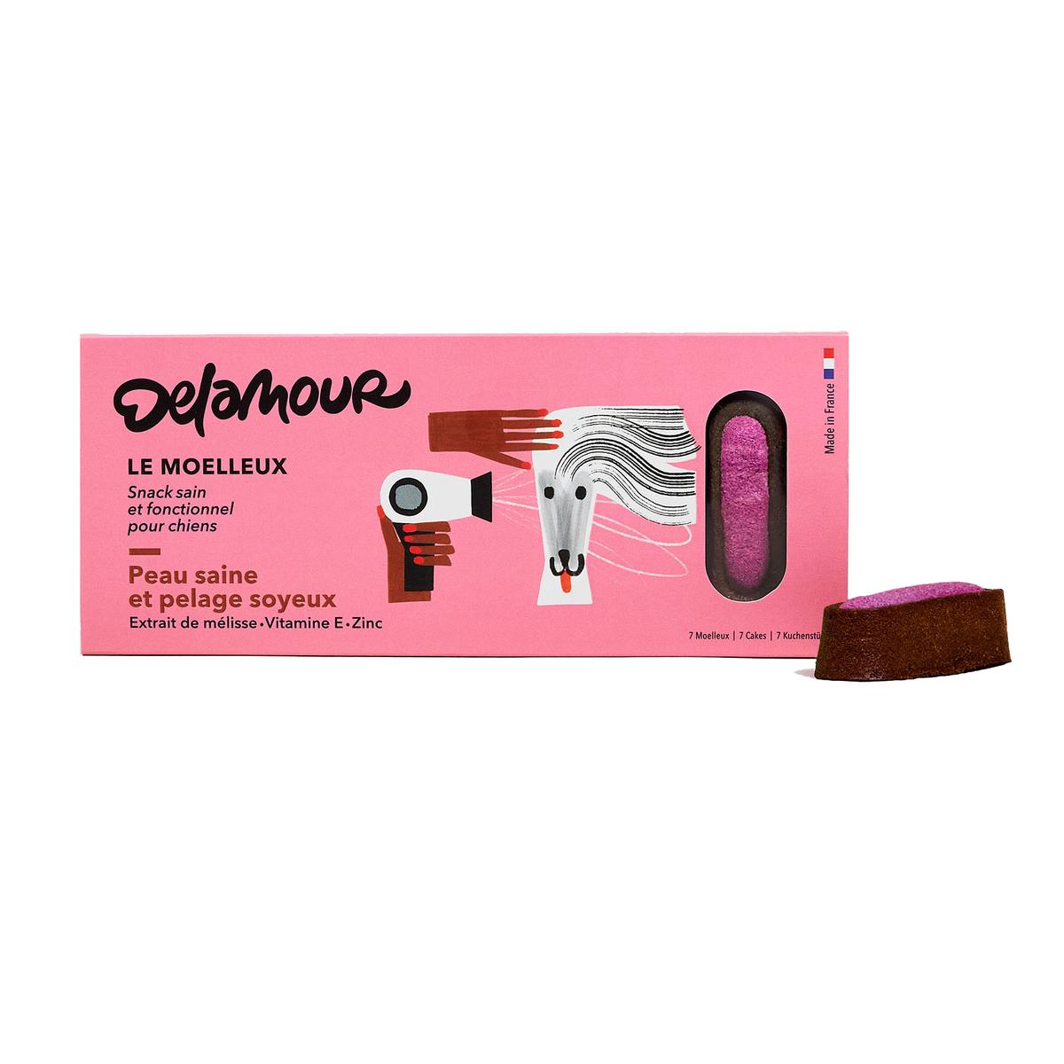 3760407550078 - Delamour - Pâtisserie Moelleux Peau et Pelage - Friandise pour chien