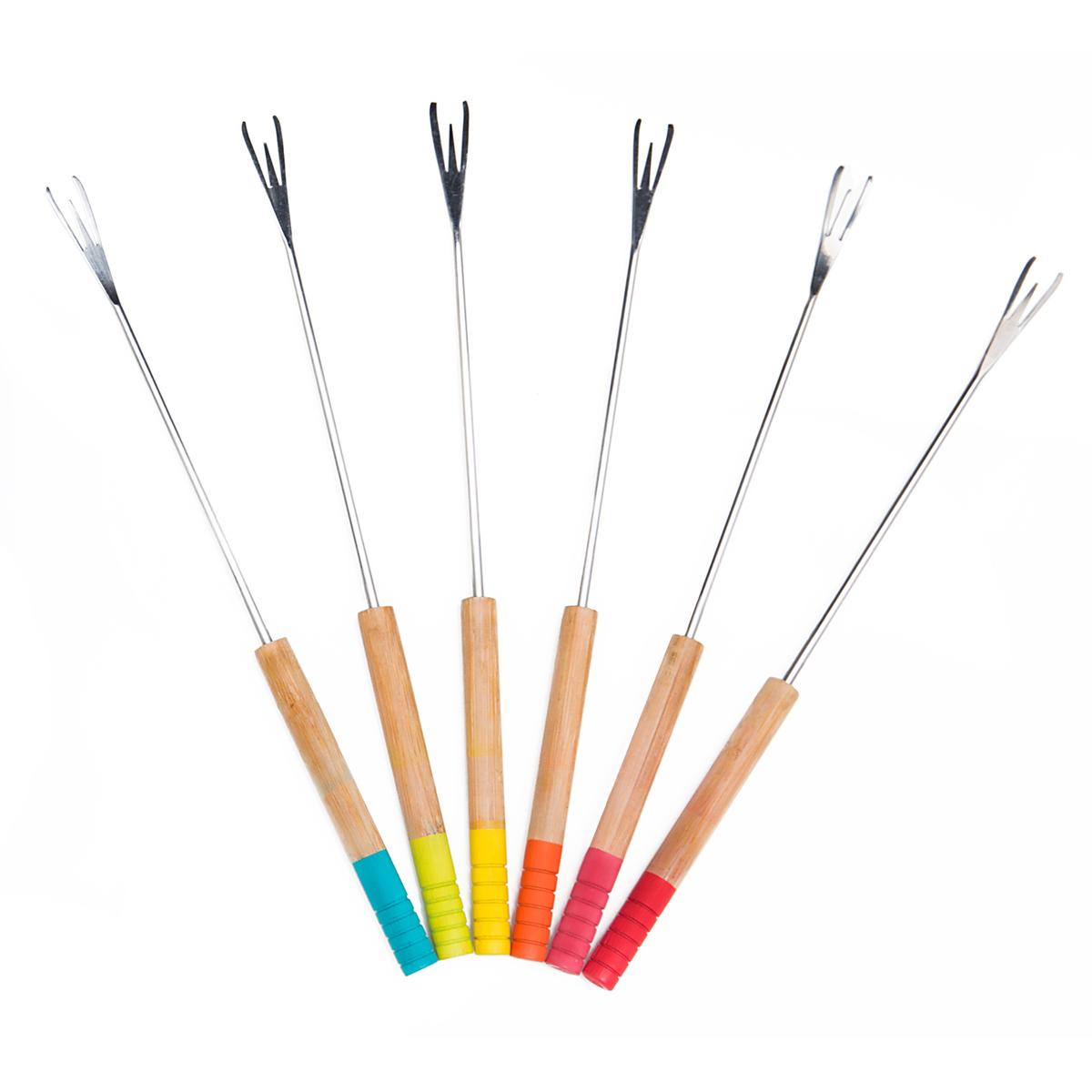 3760132811178 - Pebbly - Piques à fondue Bambou Multicolore