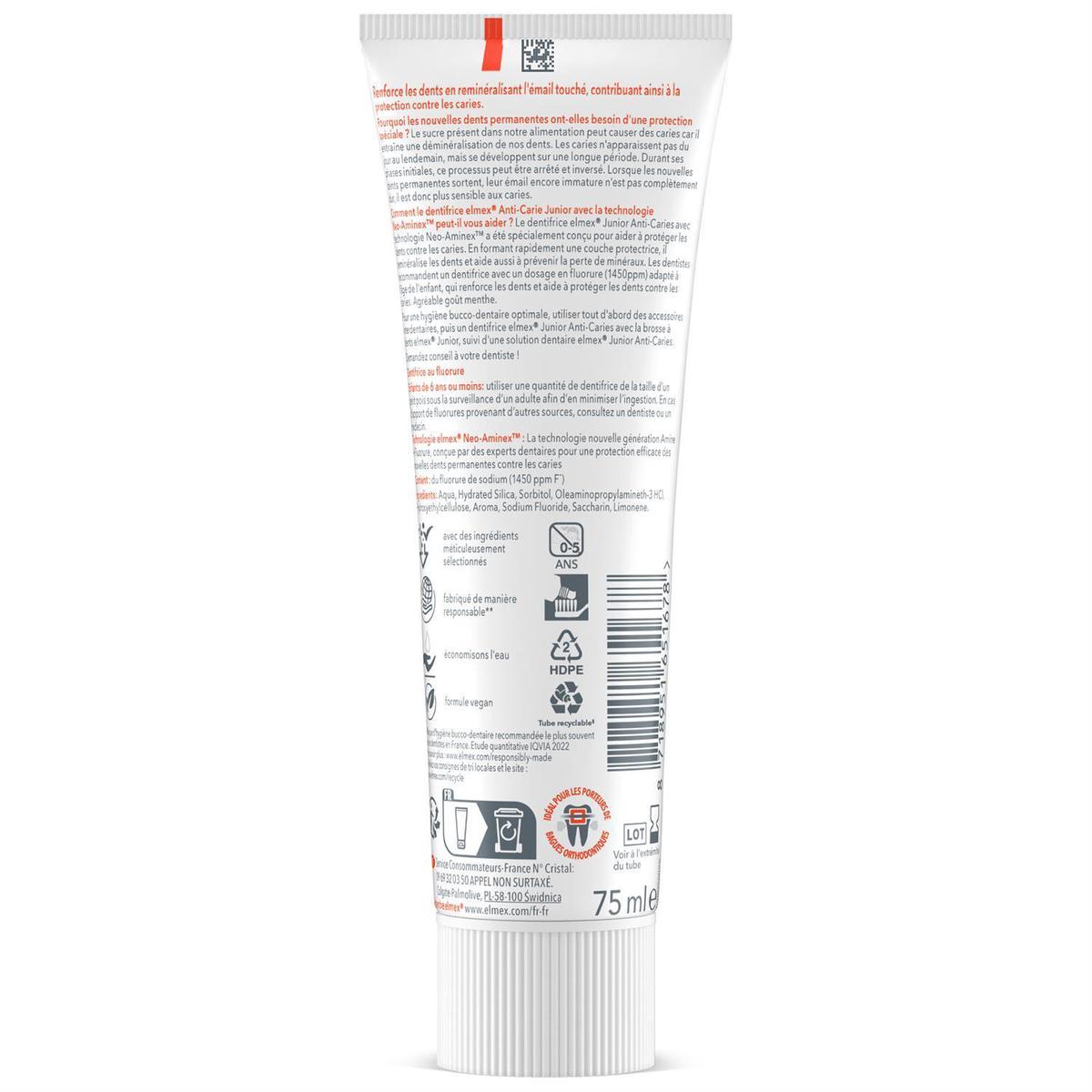 8718951651678 - Elmex - Dentifrifice Enfants Anti Caries 6 - 12 ans