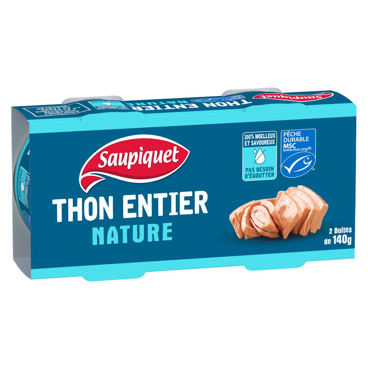 3165950221978 - Saupiquet - Thon entier naturel MSC sans égouttage