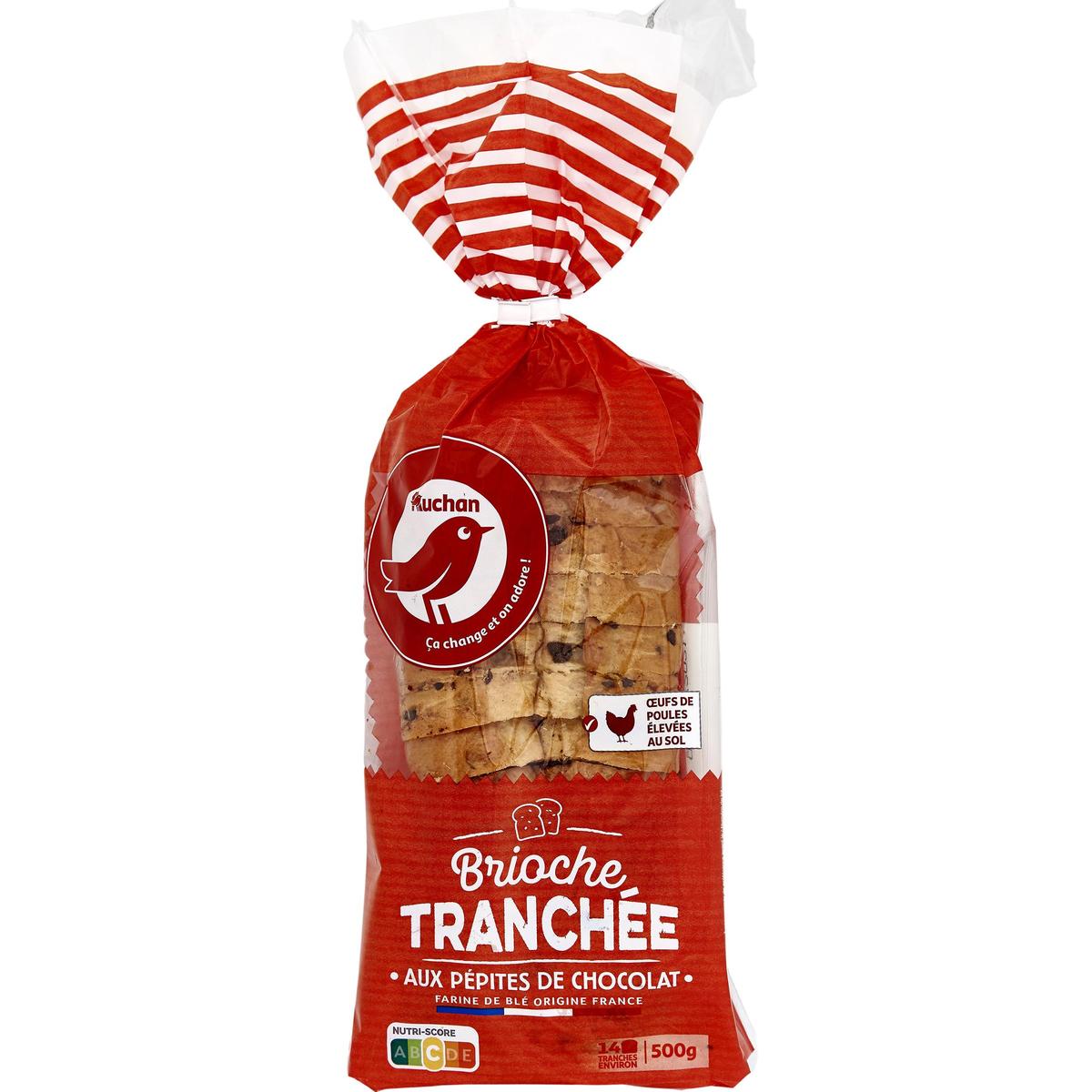 3596710452378 - Auchan - Brioche Tranchée aux Pépites de Chocolat