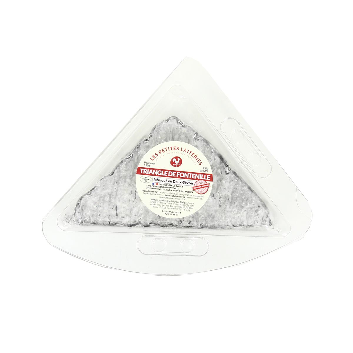 3475434004578 - Les Petites Laiteries - Triangle Cendré de Fontenille - Lait de chèvre thermisé