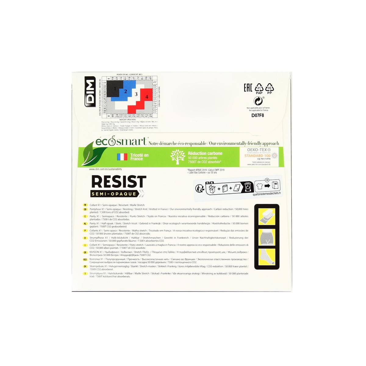 3610861448278 - Dim - Collant semi-opaque noir Beauty Resist 25D