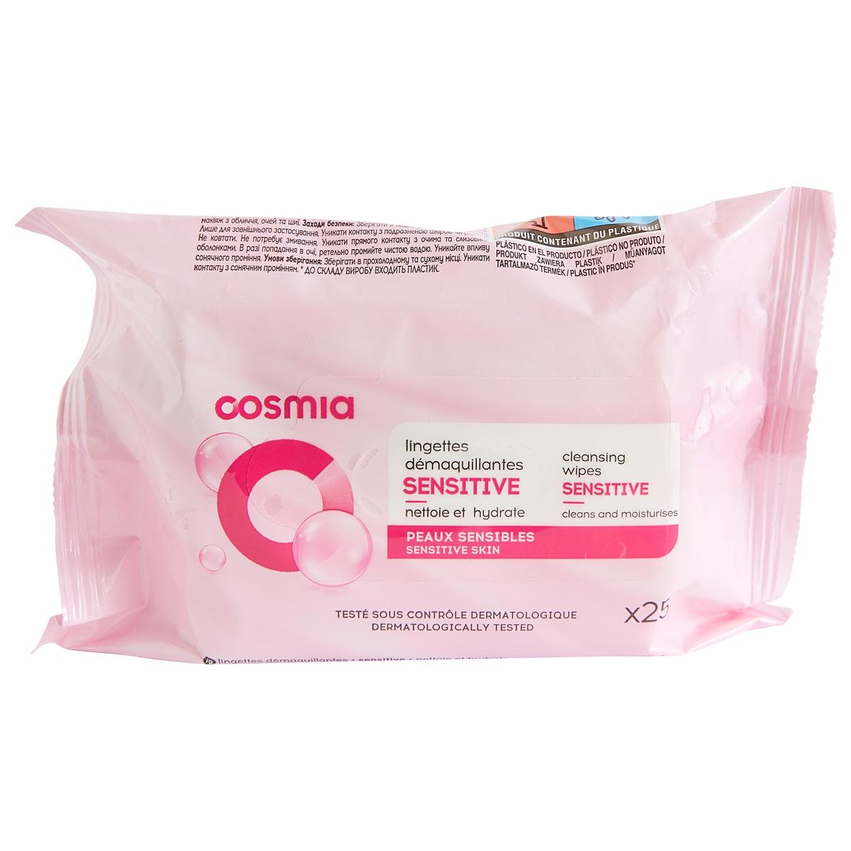 3245678599778 - COSMIA - Lingettes démaquillantes sensitive