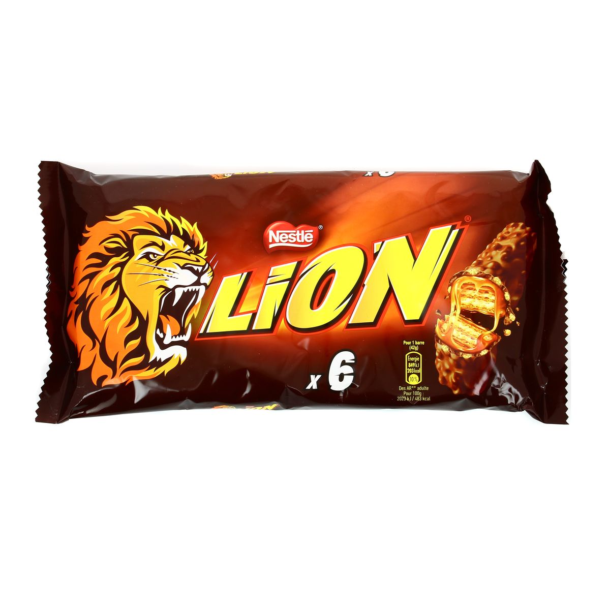 Livraison A Domicile Lion Barres Chocolatees Caramel Cereales 6x42g