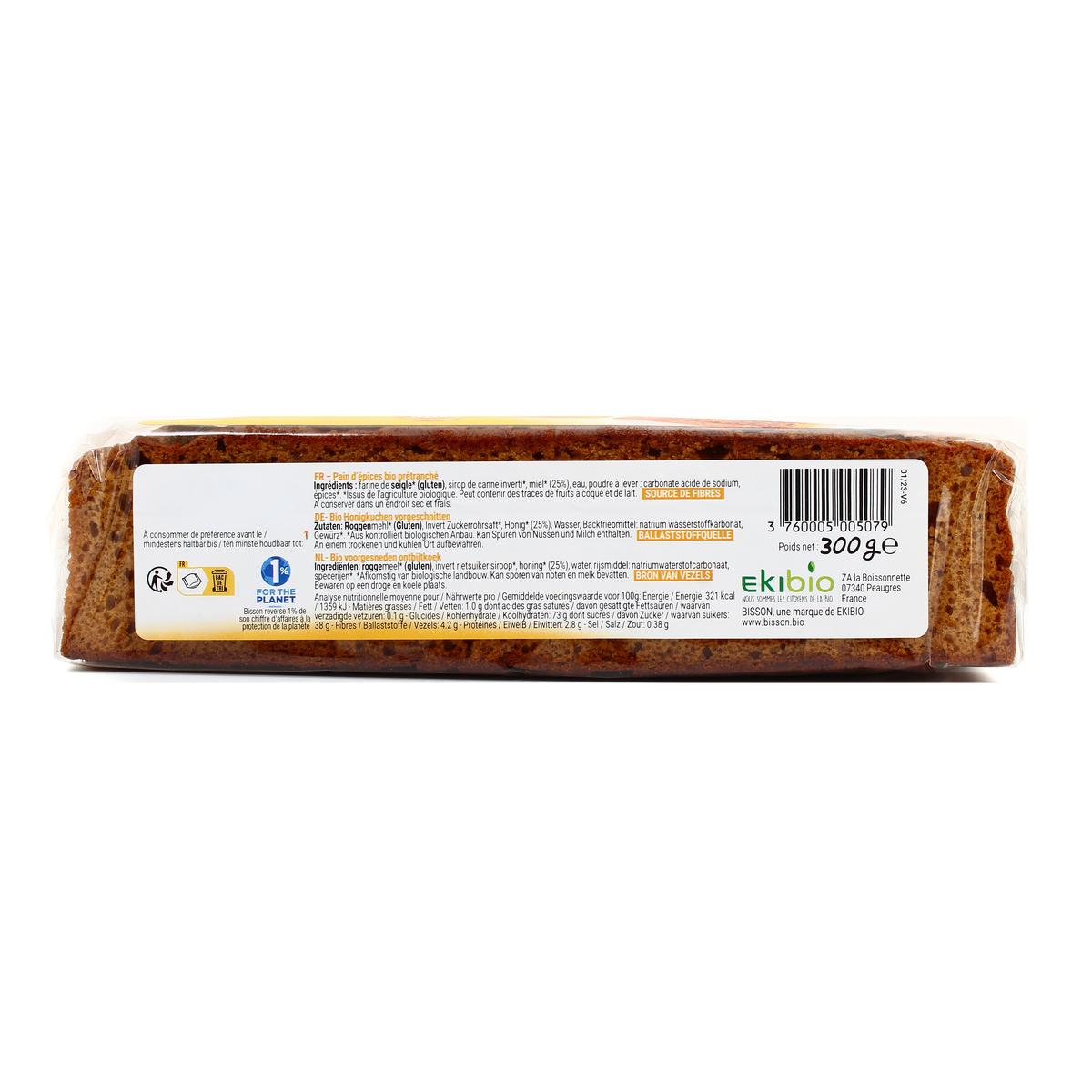 3760005005079 - Bisson - Pain d'épices prétranché, bio