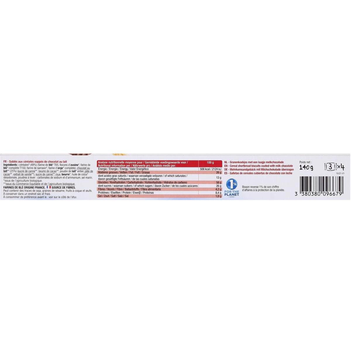 3380380096679 - Bisson - Nappés céréales chocolat lait bio