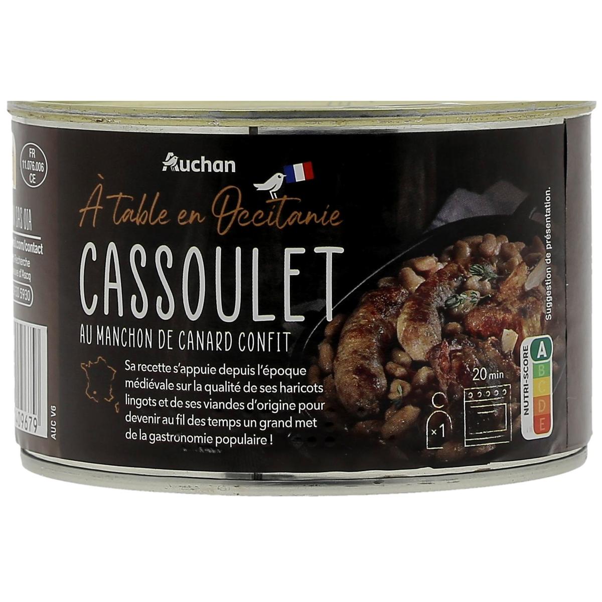 3596710409679 - Auchan Terroir - Cassoulet aux manchons de canard confits