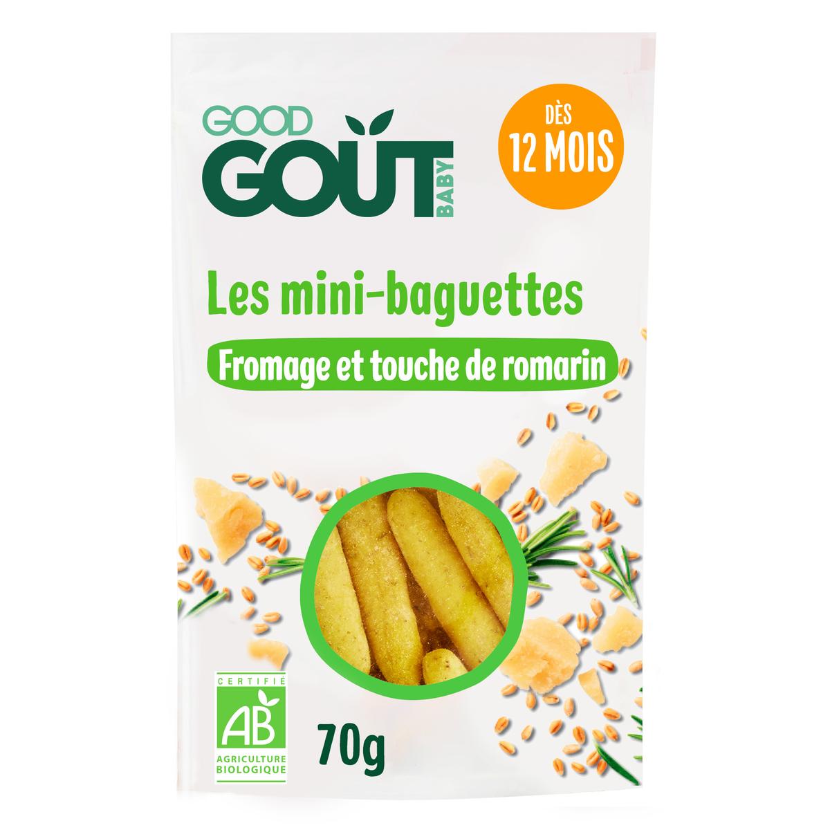 3760269310780 - Good Goût - Mini Baguettes au Fromage et au Romarin Bio Bébé Dès 12 mois