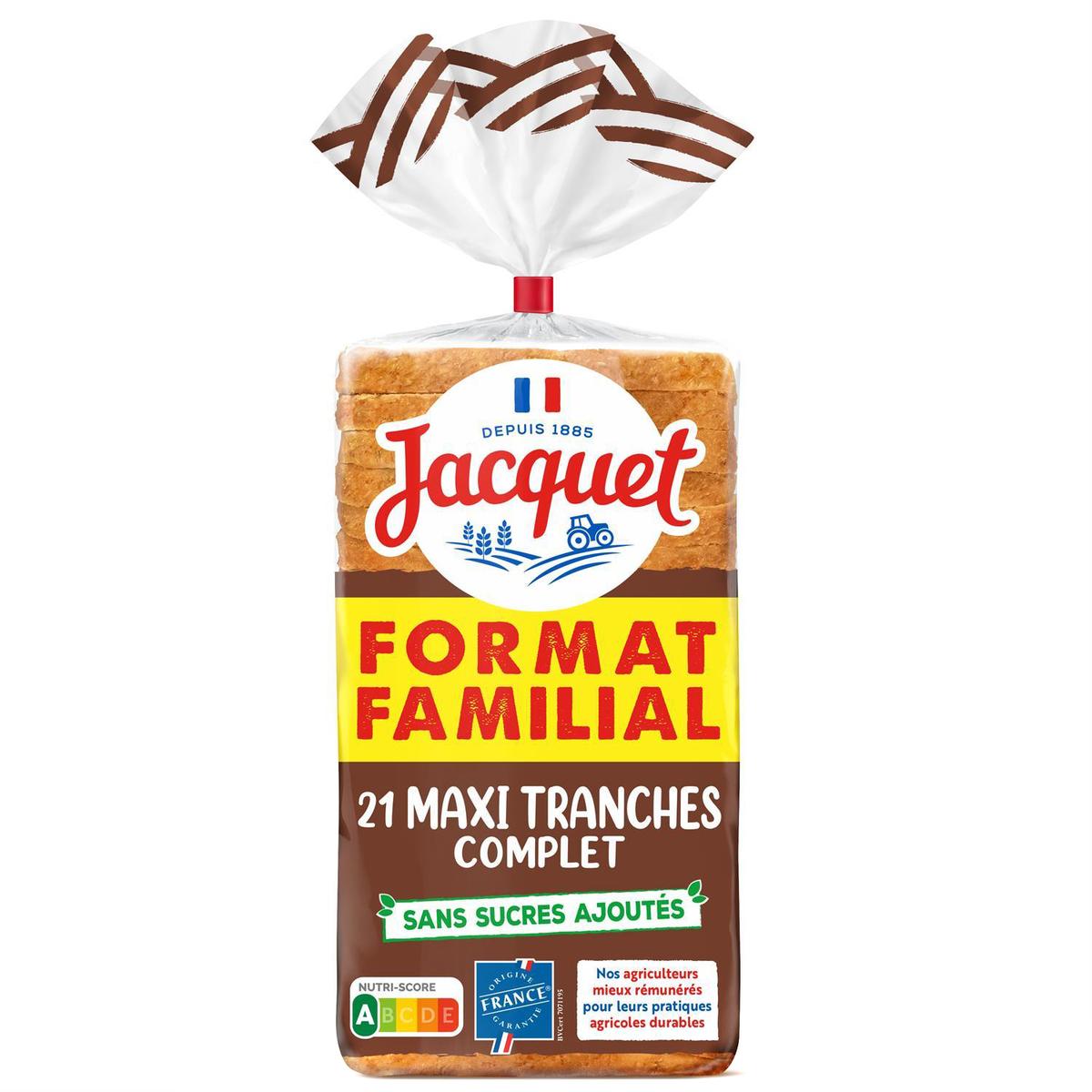 3029330071280 - Jacquet - Pain de Mie Complet Maxi Tranches