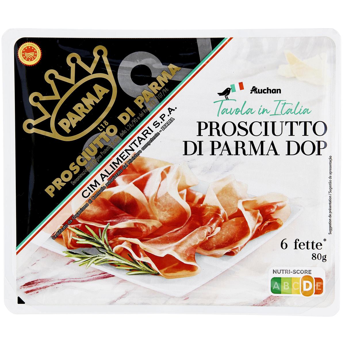3254560181380 - Auchan Tavola In Italia - Jambon sec de Parme AOP