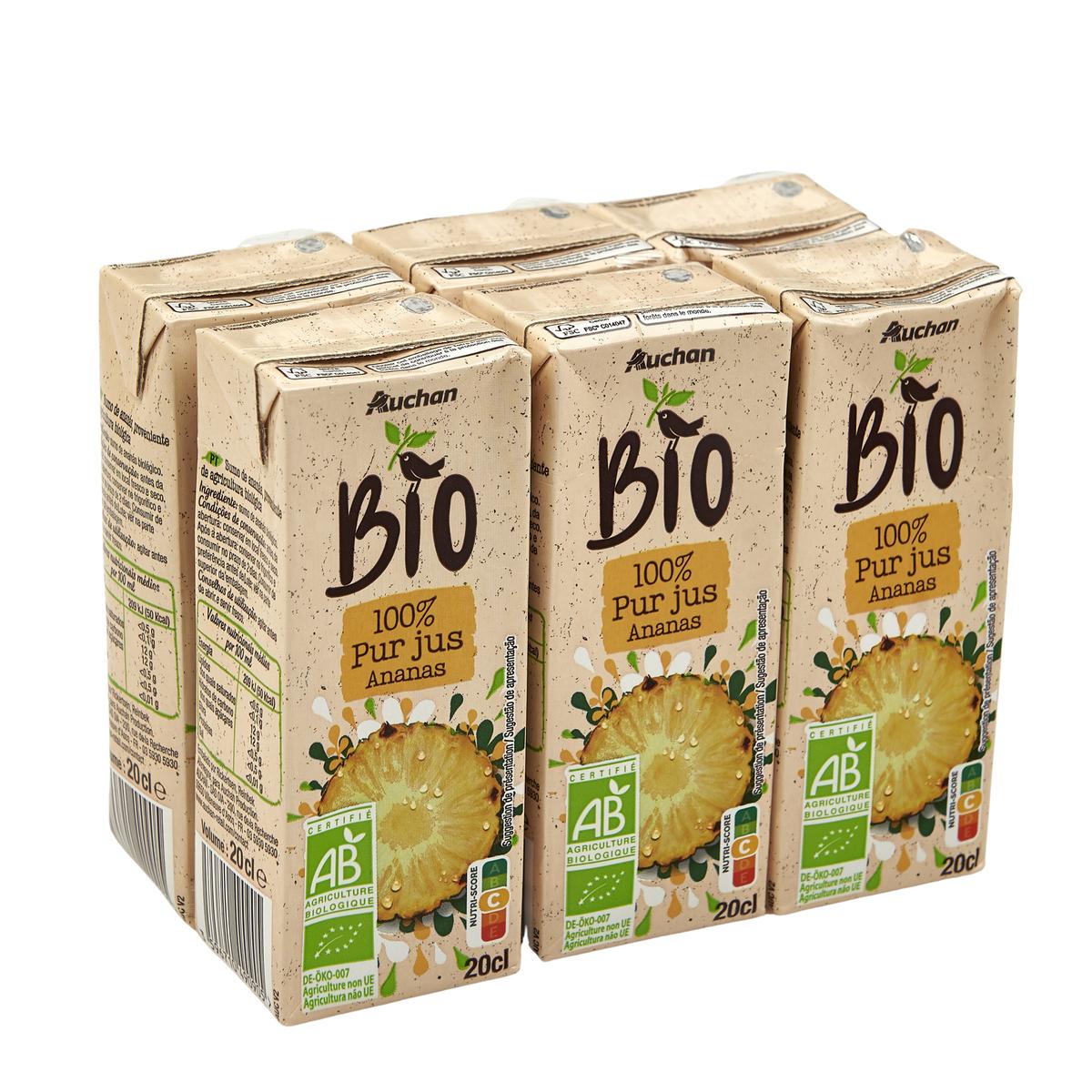 3596710482580 - Auchan BIO - Pur jus d'ananas bio