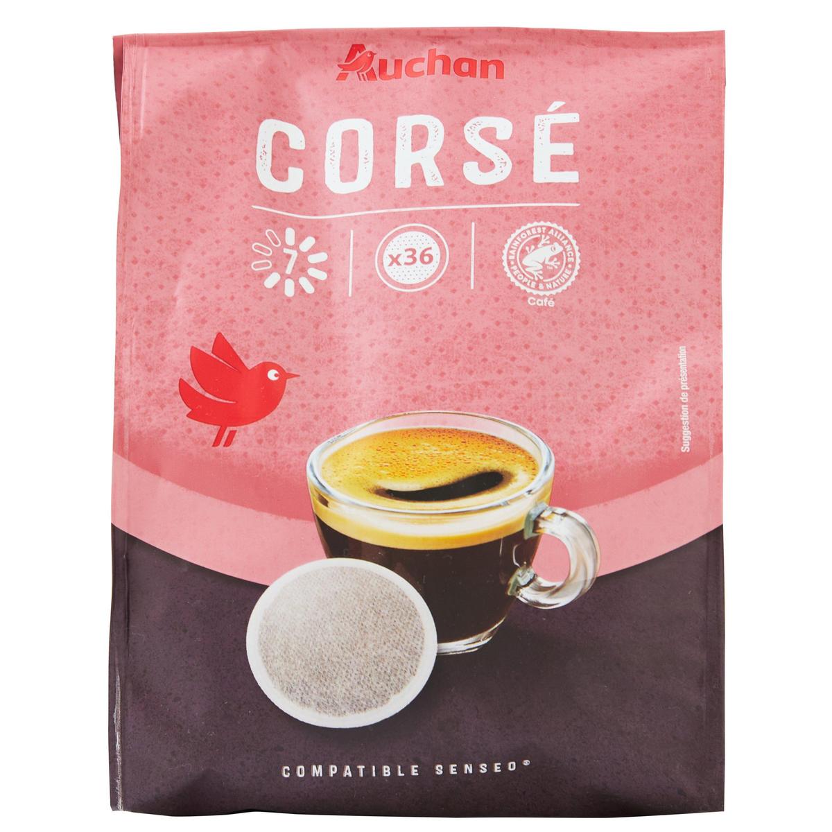 3245678172780 - Auchan - Dosettes de café corsé 