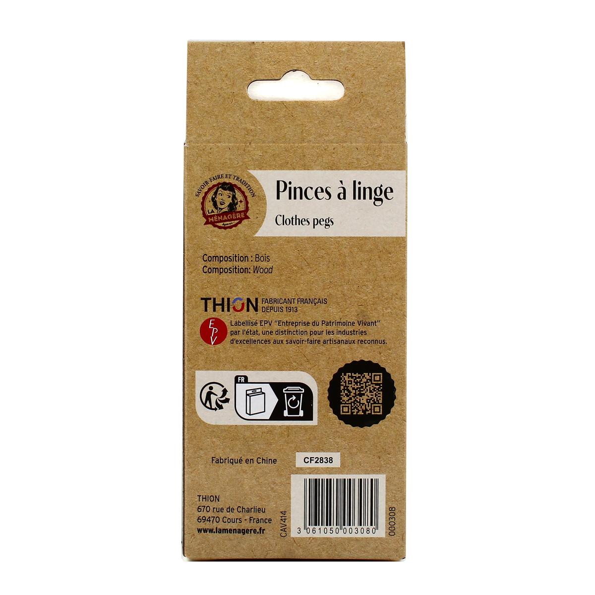 3061050003080 - La Ménagère - Pinces à linge bois