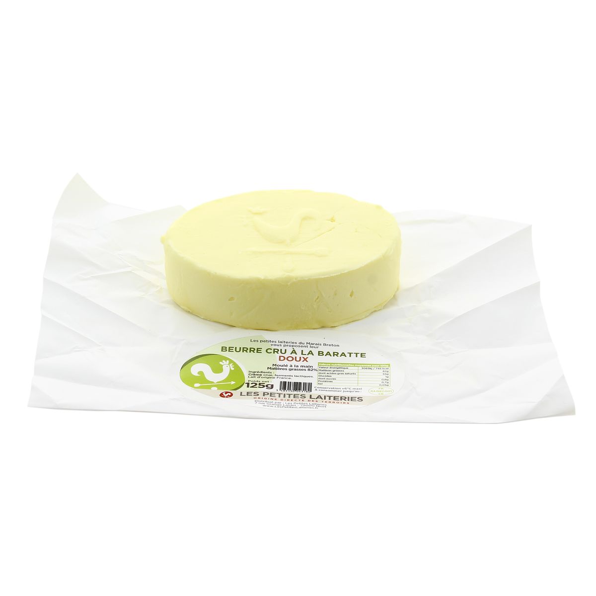 3483130043180 - Les Petites Laiteries - Beurre Doux à La Baratte - Lait de vache cru